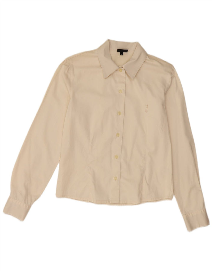 Camicia Donna Trussardi UK 10 Small Beige Cotone