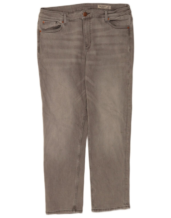 Marks & Spencer Jeans dritti da donna The Sienna UK 16 Large W34 L27 Grigio