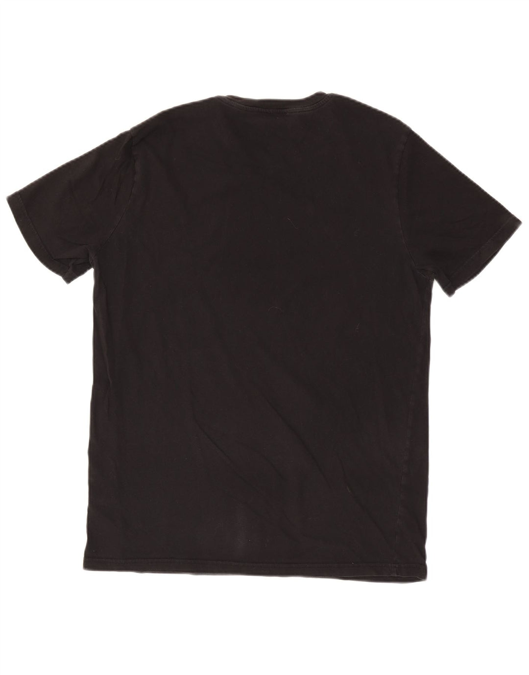 T-shirt uomo Benetton Top Large in cotone nero