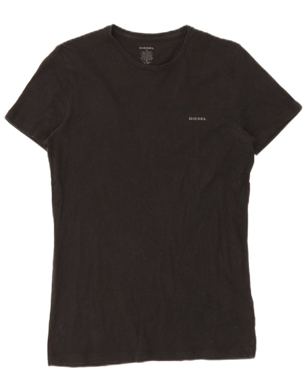 DIESEL T-shirt da uomo Top piccola in cotone nero