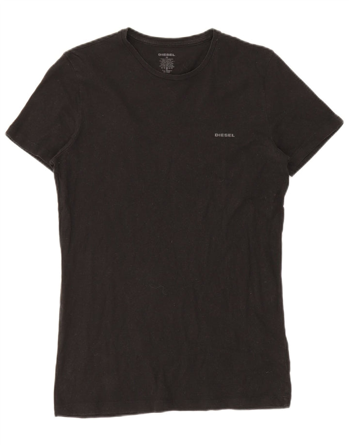 DIESEL T-shirt da uomo Top piccola in cotone nero