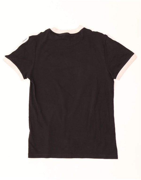 T-shirt oversize da donna Adidas UK 4 XS in cotone color block nero