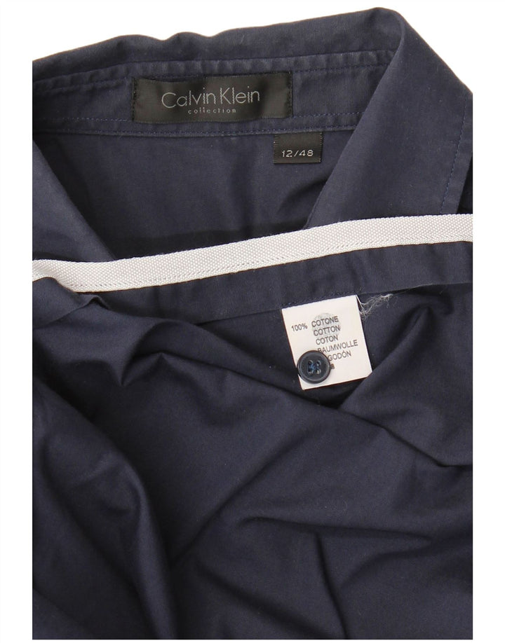 Camicia da donna Calvin Klein US 12 Large in cotone blu navy
