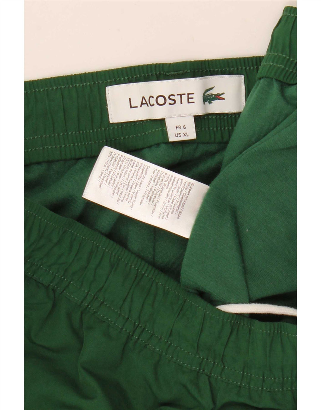 Pantaloni da tuta da uomo Lacoste Joggers Taglia 6 XL Poliestere verde