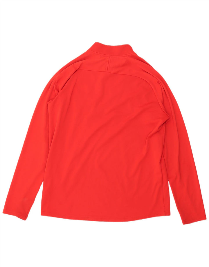 Maglia da tuta pullover con zip grafica Nike Dri Fit da uomo, grande, rossa