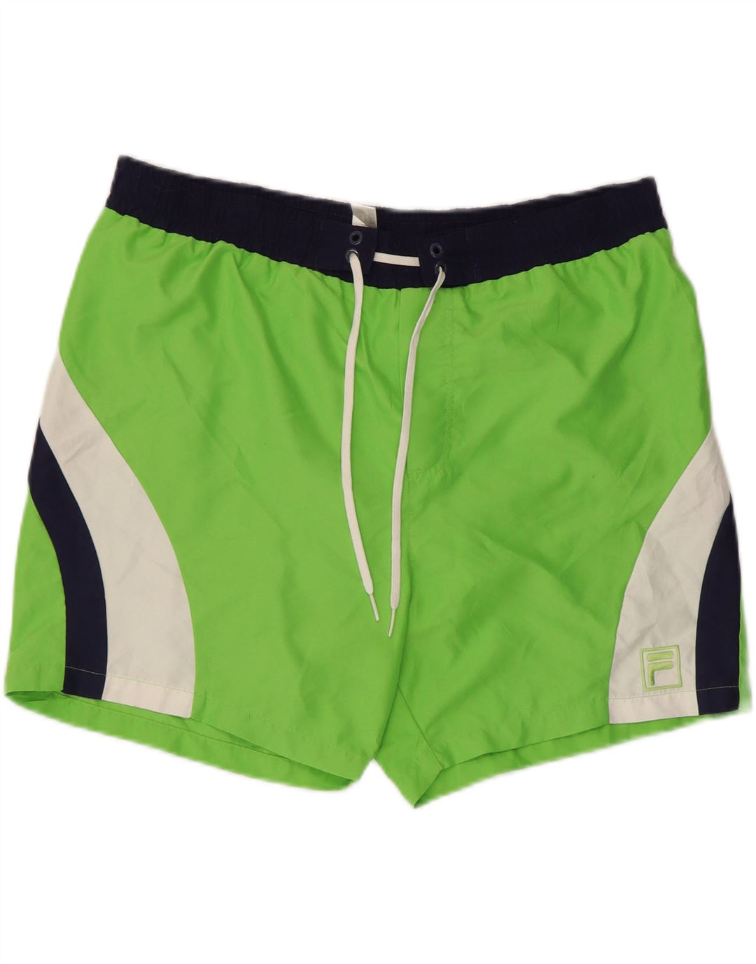 Pantaloncini da bagno da uomo Fila in poliestere color block verde medio