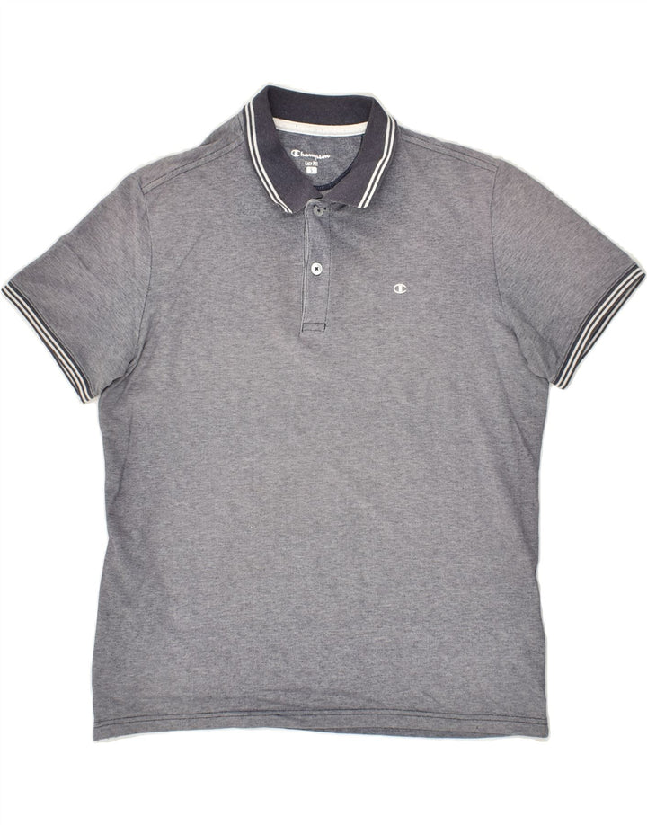 CHAMPION Mens Easy Fit Polo Shirt Small Navy Blue Cotton | Vintage Champion | Thrift | Second-Hand Champion | Used Clothing | Messina Hembry 