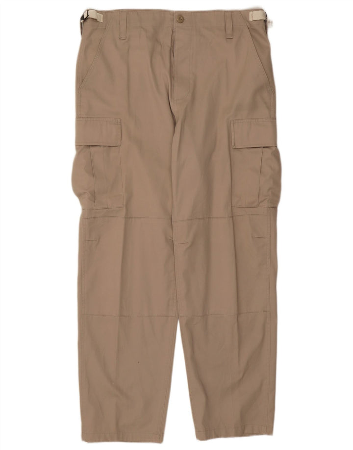 Pantaloni cargo dritti da uomo vintage W36 L29 Beige