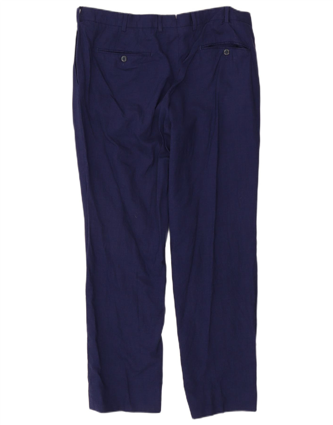 Pantaloni da abito dritti da uomo Massimo Dutti W34 L29 Blu Navy