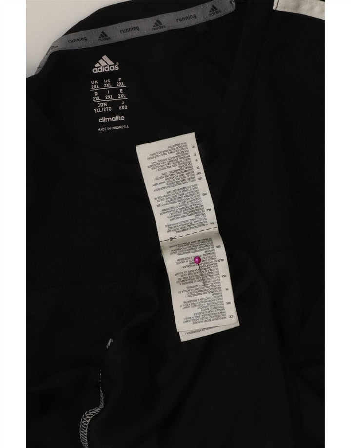 T-shirt Adidas Climalite da uomo Top 2XL poliestere nero