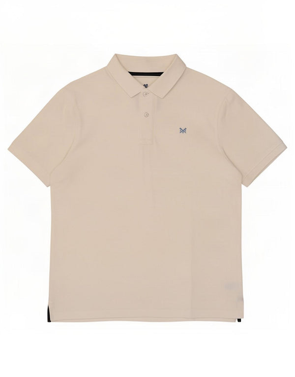 Crew Clothing Polo da uomo grande in cotone bianco