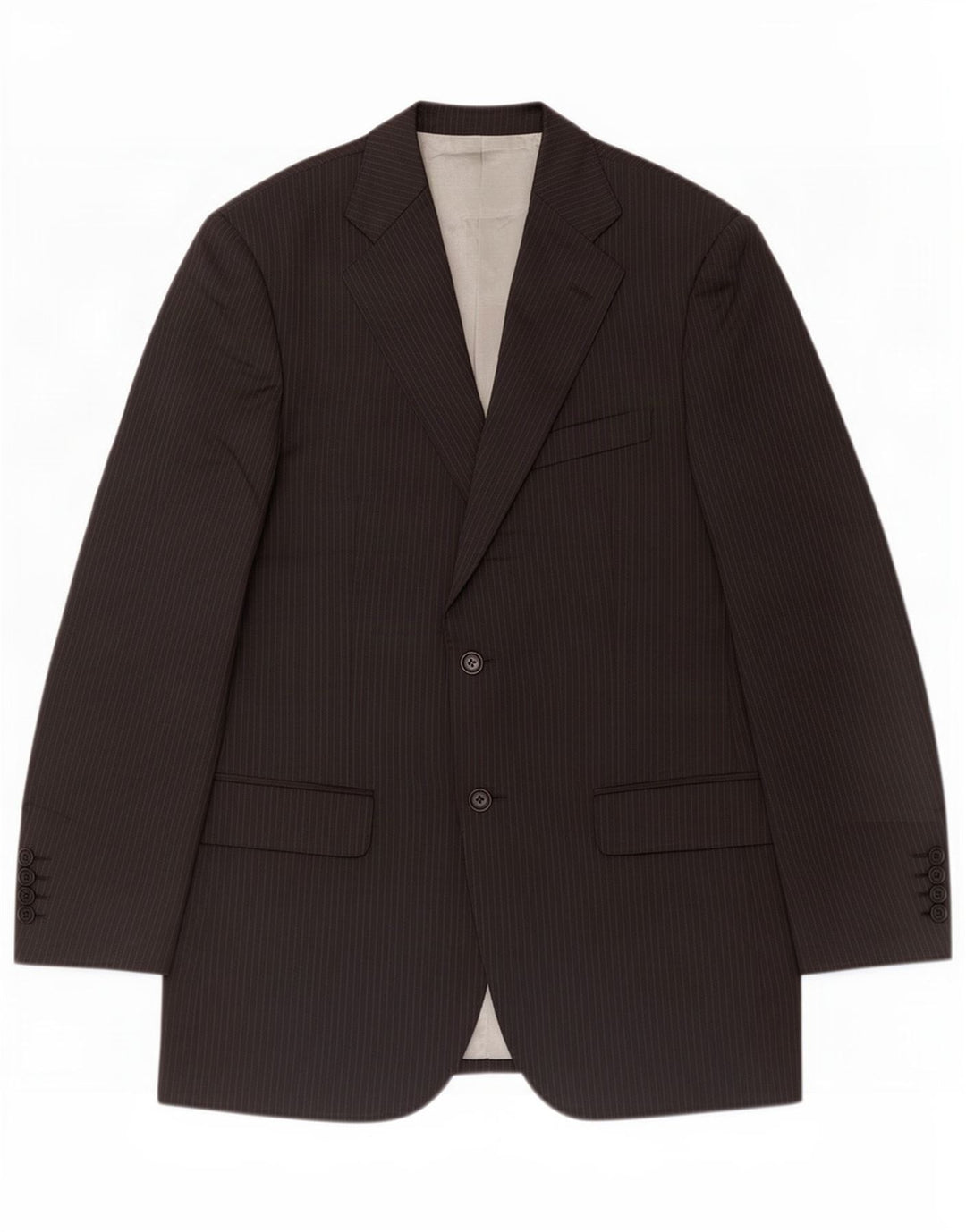 Giacca blazer a 2 bottoni da uomo Marks & Spencer UK 38 gessato medio nero