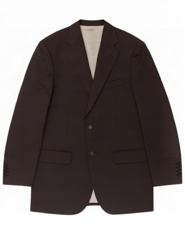 Giacca blazer a 2 bottoni da uomo Marks & Spencer UK 38 gessato medio nero