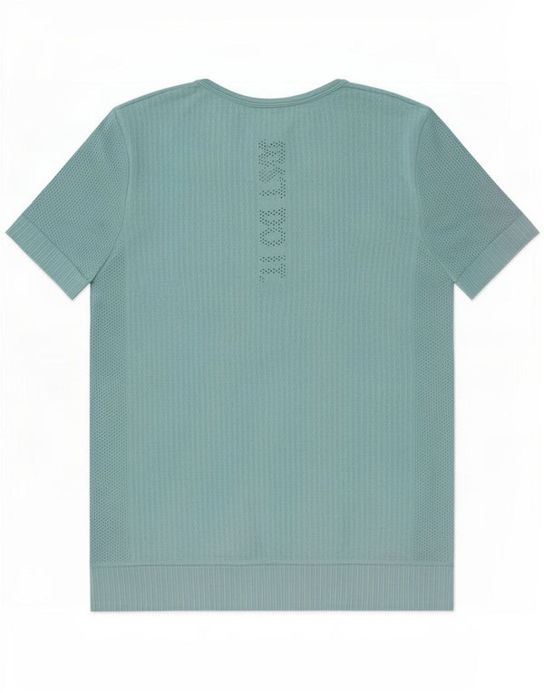 T-shirt grafica Nike Dri Fit da donna UK 10 Small Blue Nylon