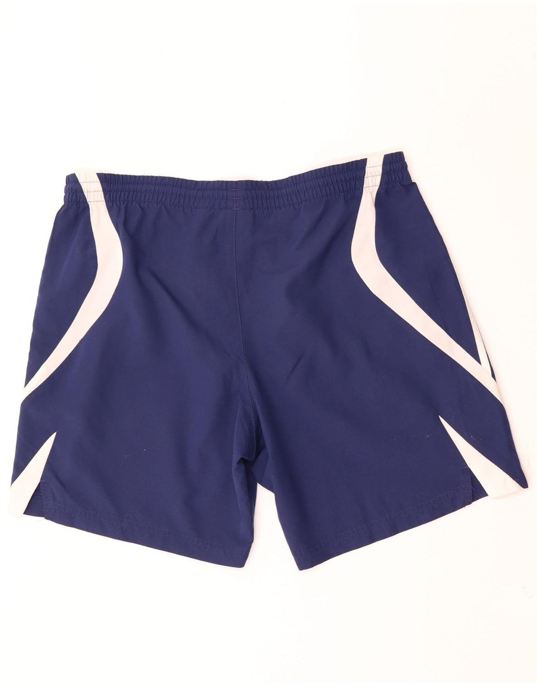 Pantaloncini sportivi da uomo Adidas Large in poliestere color block blu navy