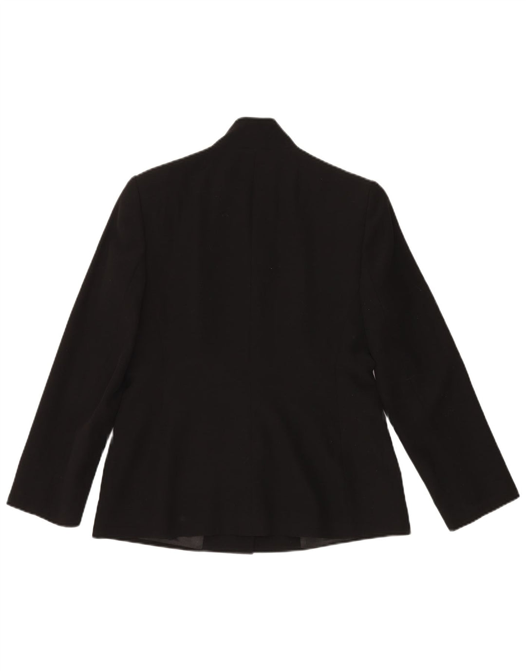 JAEGER Womens Open Blazer Jacket UK 12 Medium Black Acetate