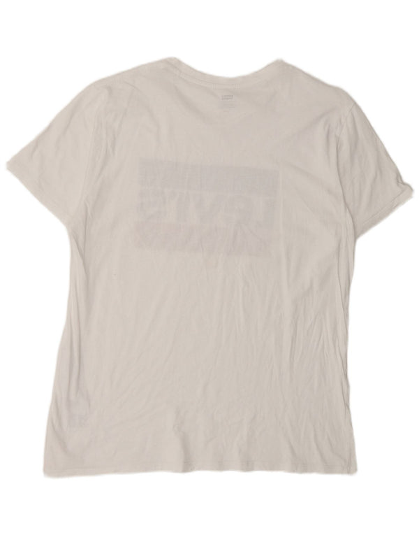 T-shirt grafica da uomo Levi's Top grande in cotone bianco