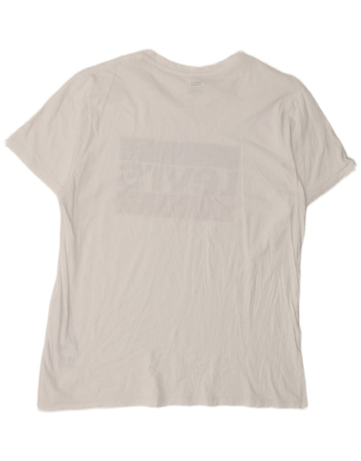 T-shirt grafica da uomo Levi's Top grande in cotone bianco