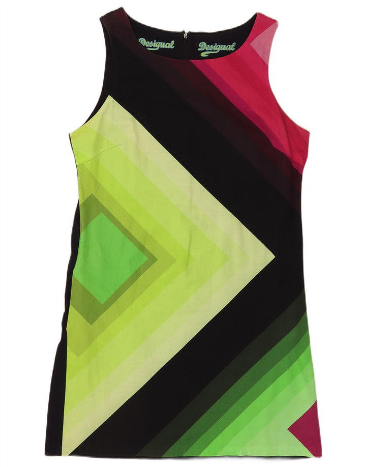 Desigual Abito tubino grafico da donna EU 42 Large multicolore geometrico