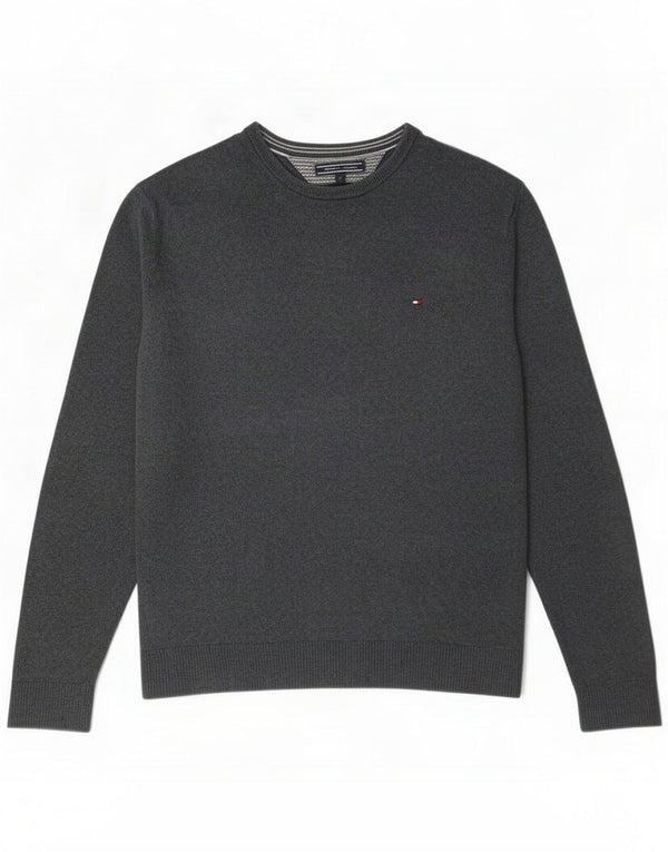 Tommy Hilfiger Uomo Maglione girocollo girocollo XL Cotone grigio