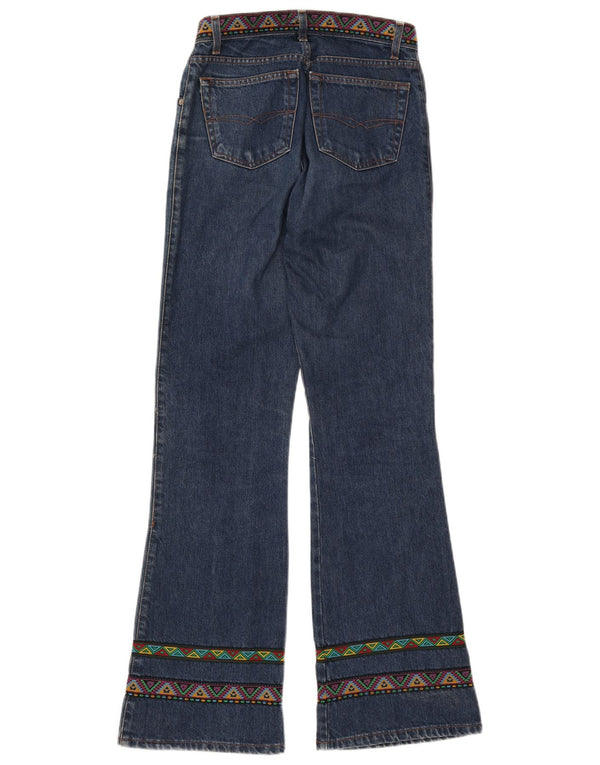 Jeans bootcut da donna ESISTO IT 44 medio W30 L34 cotone geometrico blu