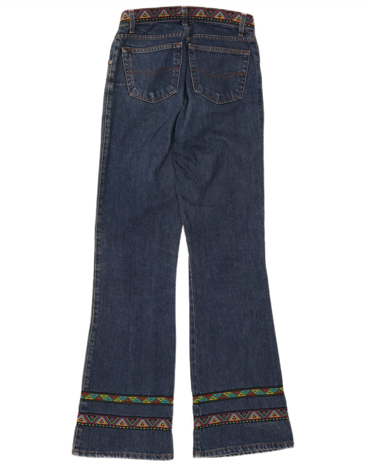 Jeans bootcut da donna ESISTO IT 44 medio W30 L34 cotone geometrico blu