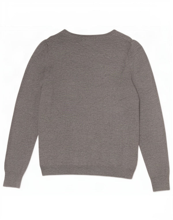 Maglione maglione con scollo a barca da donna Marks & Spencer UK 10 piccolo grigio chiazzato