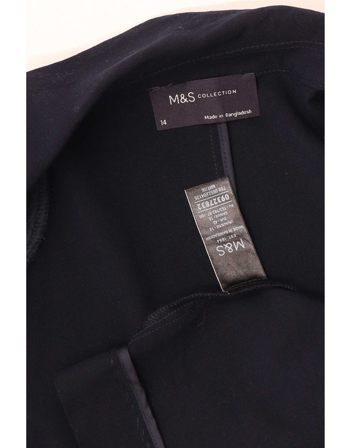 Giacca blazer aperta con maniche a 3/4 Marks & Spencer da donna UK 14 blu navy medio