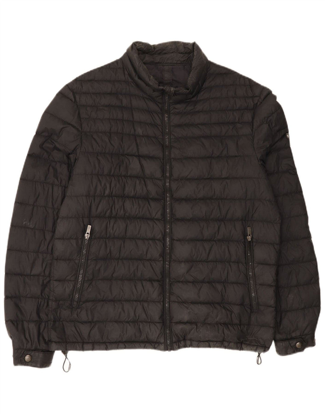 Giacca imbottita da uomo Massimo Dutti UK 40 Large in nylon nero