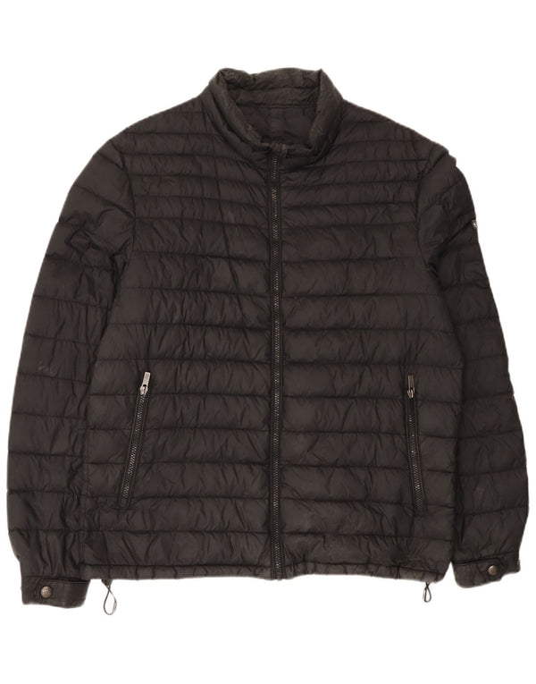 Giacca imbottita da uomo Massimo Dutti UK 40 Large in nylon nero