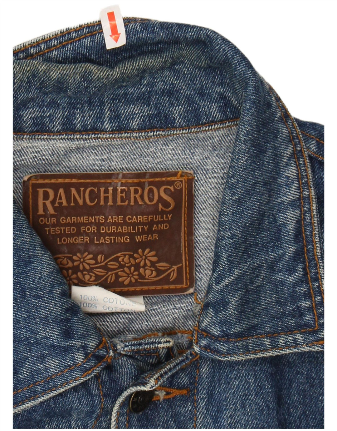 RANCHEROS Mens Denim Jacket EU 48 Medium Blue Cotton