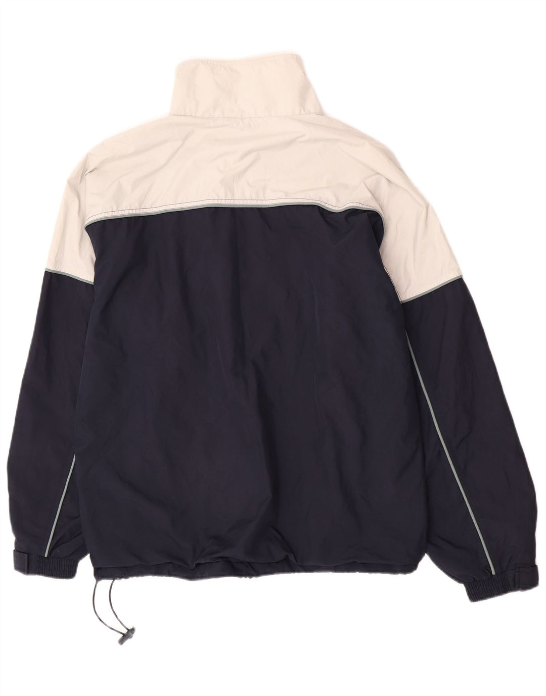 REEBOK Giacca antipioggia pullover da uomo UK 36 Small Blu Navy Colourblock