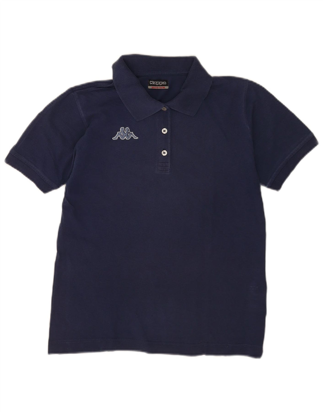 Polo Kappa da donna UK 12 medio blu navy in cotone
