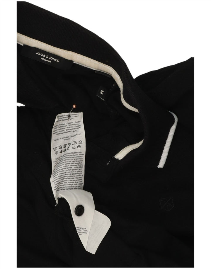 Polo da uomo Jack & Jones in cotone nero medio