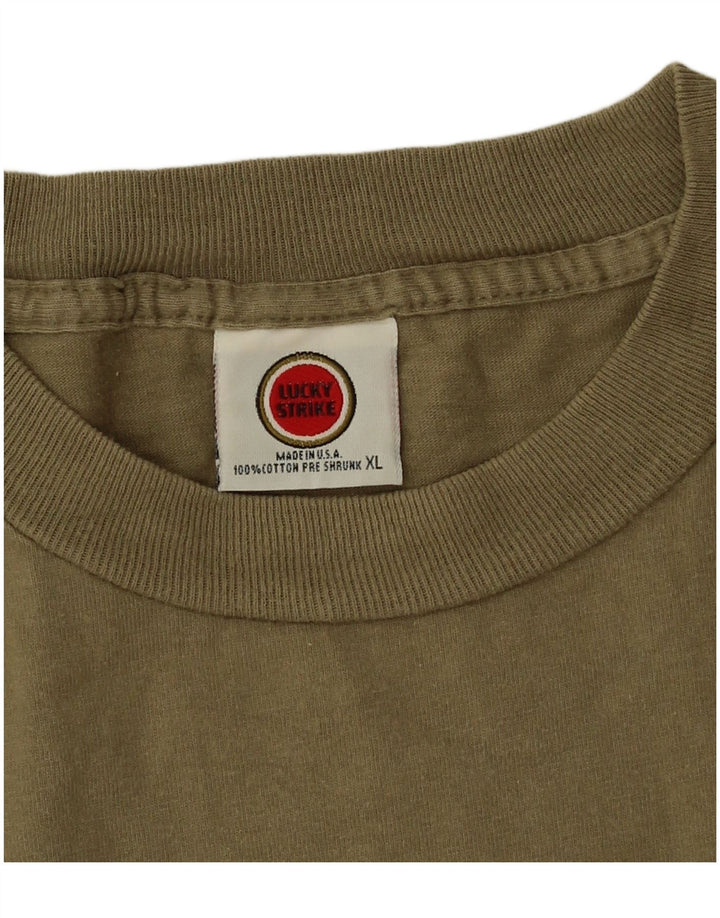 Maglietta da uomo Lucky Strike Top XL in cotone kaki