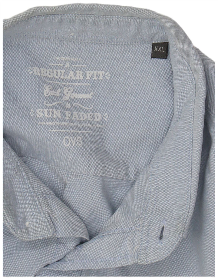 Camicia OVS da uomo Sun Faded vestibilità regolare 2XL Blu
