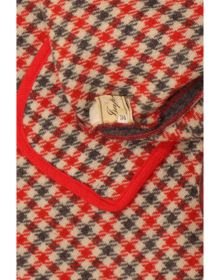 Cappotto vintage da donna a mantella, taglia unica, in lana grigia