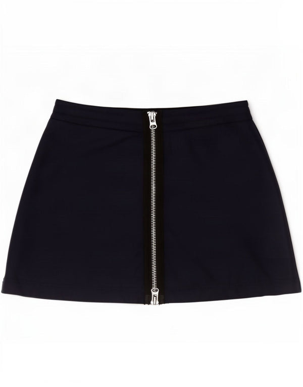 Minigonna Zara da donna media W28 blu navy in poliammide