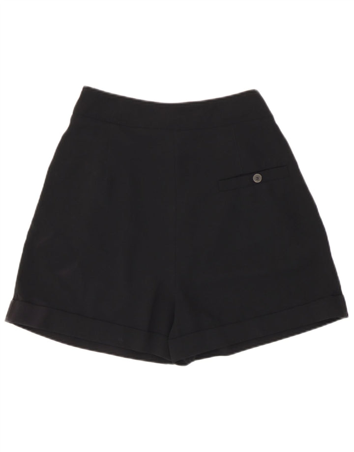 Pantaloncini casual con ancoraggio a vita alta da donna Zara piccoli W26 poliestere nero