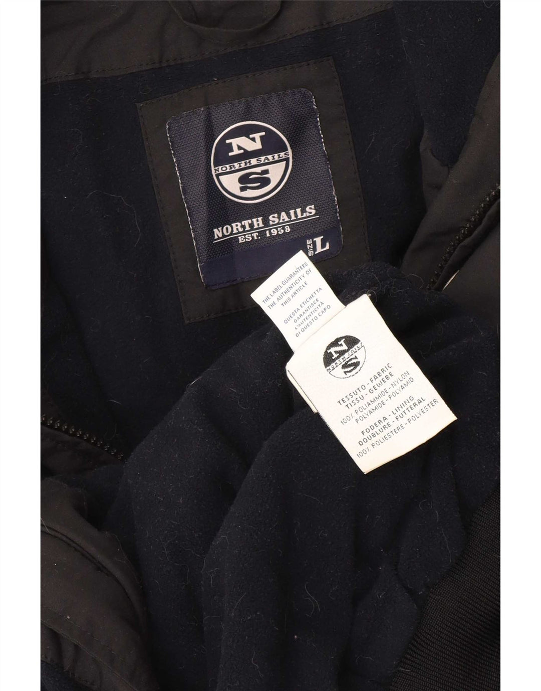 Giubbotto bomber da uomo North Sails UK 40 Large nero in poliammide