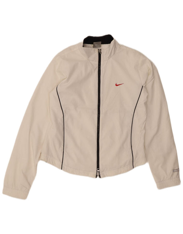 Giacca da tuta da donna NIKE UK 8/10 piccola bianca