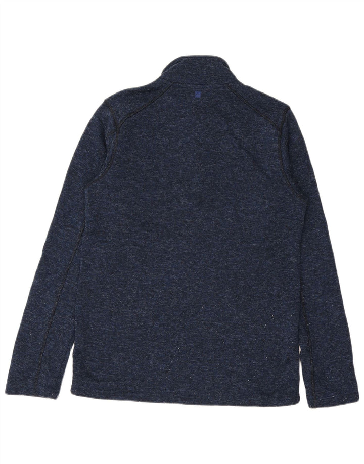 Maglione da uomo con collo con zip Mountain Warehouse blu navy medio