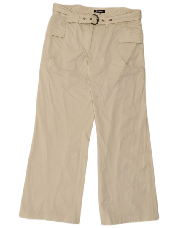 Pantaloni cargo da uomo a gamba larga GF Ferre IT 46 Small W32 L31 Beige Poliammide