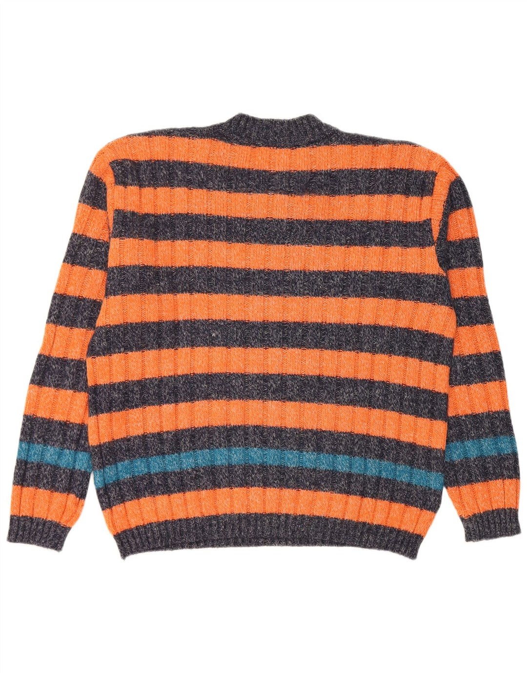 Levi's Uomo Maglione con scollo a V Maglione piccolo in lana di alpaca a righe arancioni