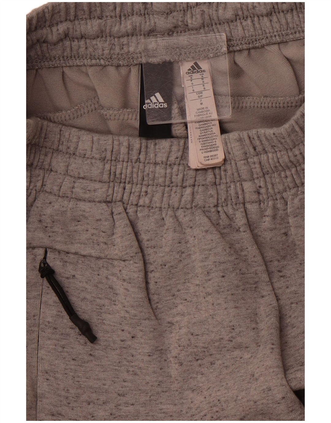 Pantaloni da tuta da uomo ADIDAS piccoli in cotone chiazzato grigio