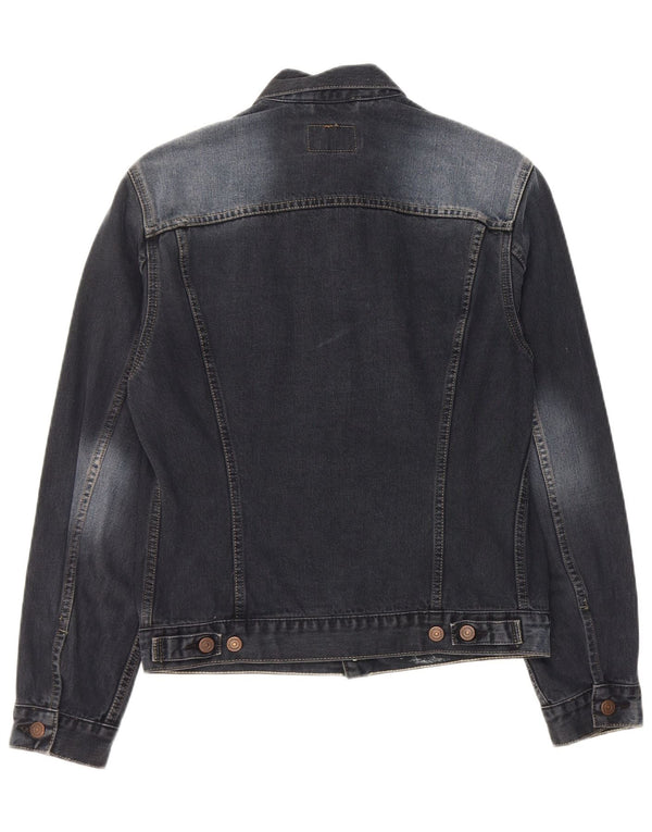 Levi's Giacca in denim da uomo con lavaggio acido UK 40 Large in cotone blu navy