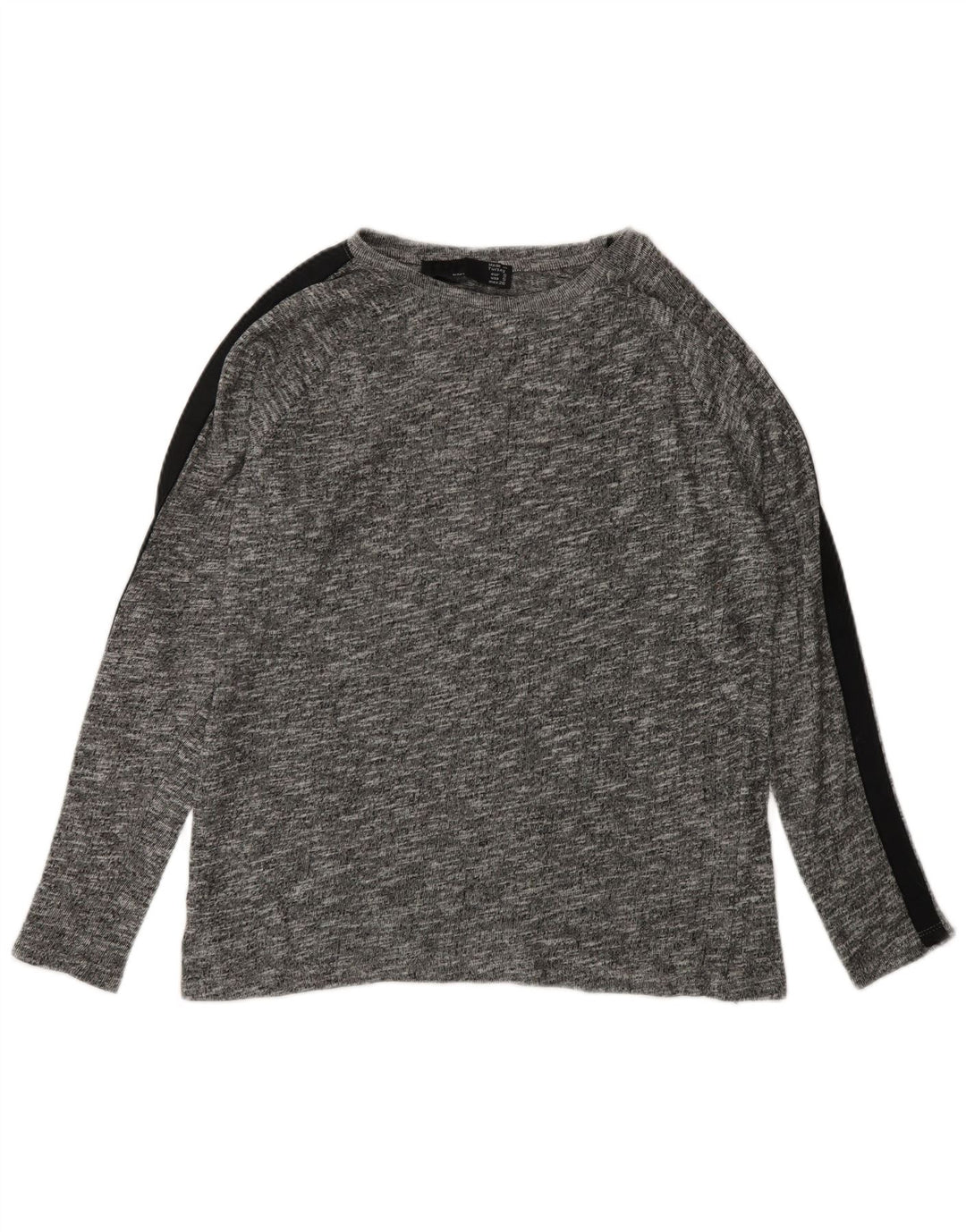 Top Zara da donna oversize a maniche lunghe UK 10 Small in viscosa color block grigio