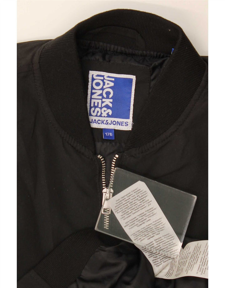 Giubbotto bomber da bambino Jack & Jones 15-16 anni in poliestere nero
