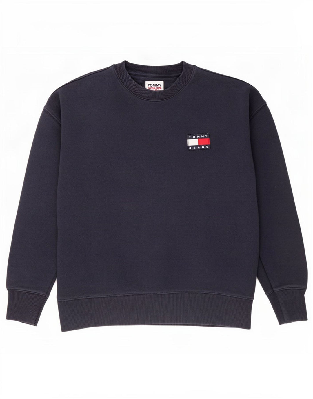 Tommy Hilfiger Uomo Felpa Maglione Medio Blu Navy Cotone