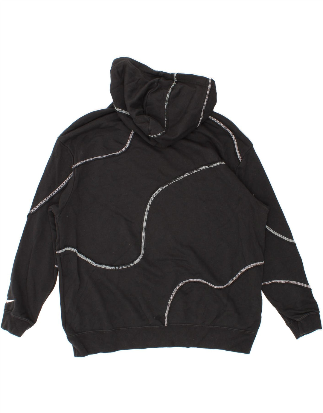 NIKE Mens Hoodie Jumper Medium Black Cotton Vintage Nike and Second-Hand Nike from Messina Hembry 